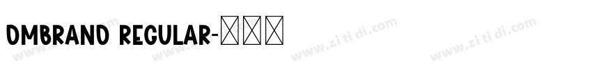 DMBrand Regular字体转换 DMBrand Regular字体转换